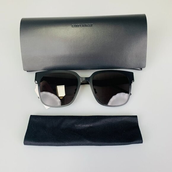 NIB Saint Laurent Grey Square Ladies Sunglasses SL M41 - Picture 11 of 16